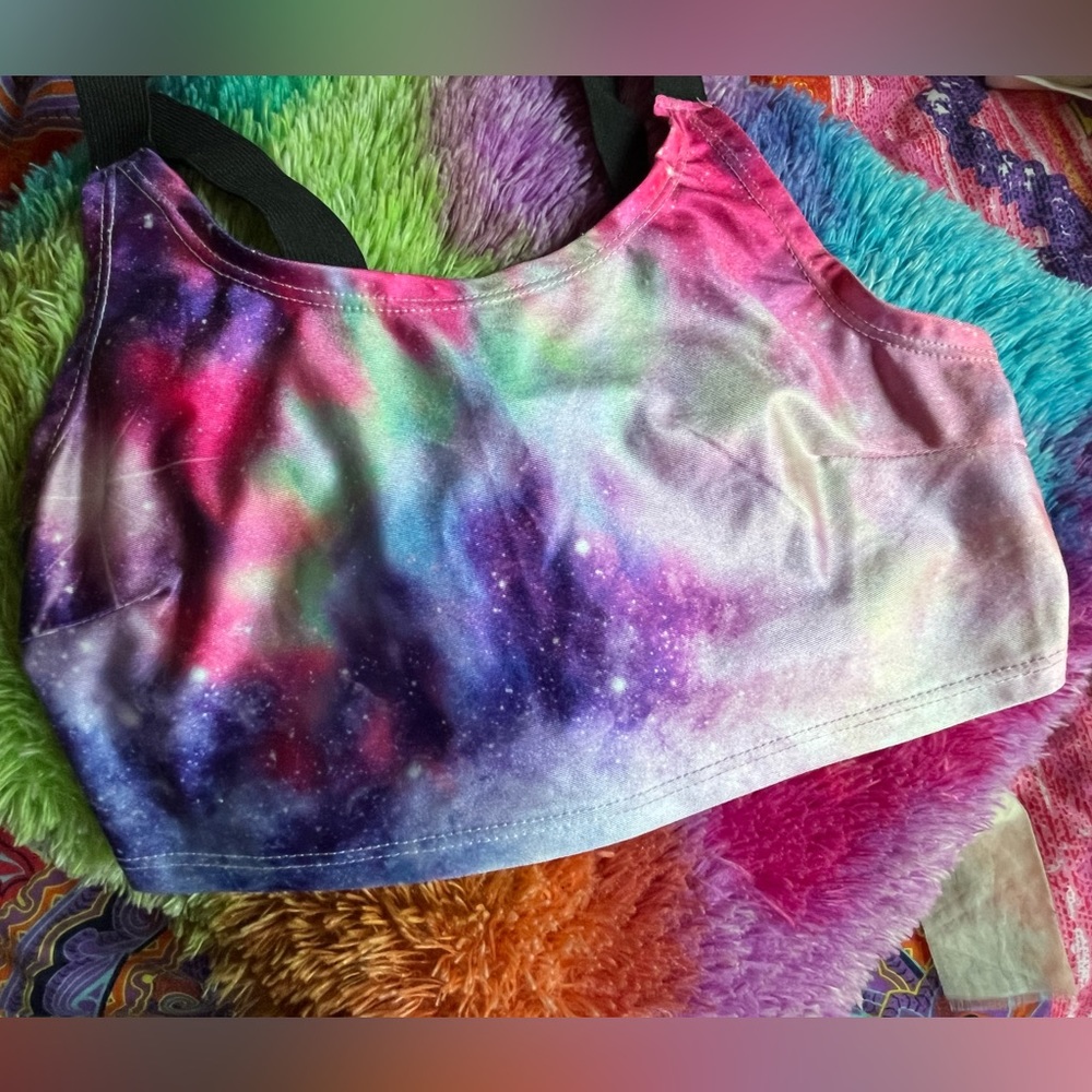 Rainbow Galaxy Cage Bra